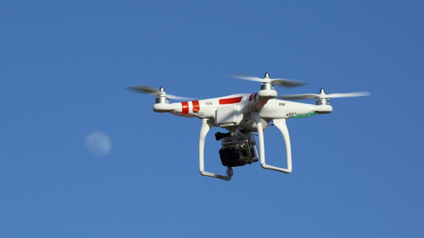 a drone in the sky