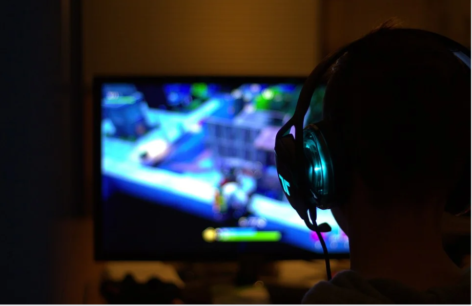 playing video game
